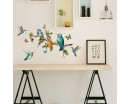 Watercolour Flying Birds on The Tree Branches